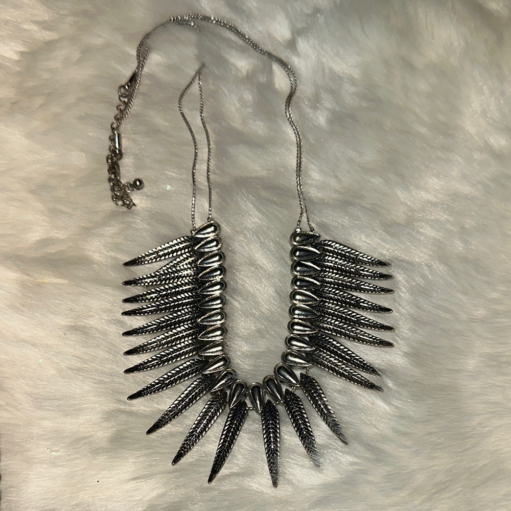 Phoenix Feather Silver Necklace